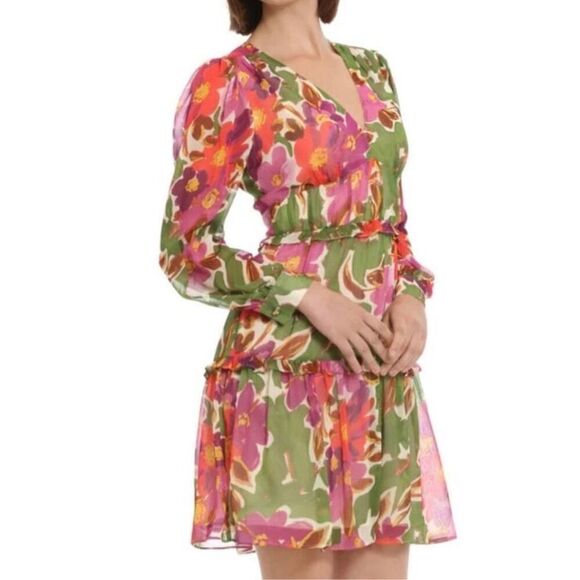 NWT Donna Morgan Pastel Floral Tiered Dress 8 - Picture 1 of 7
